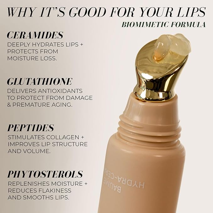 Fitglow Beauty Ceramide Hydra-Balm Lip Gloss, Pinot, 12g