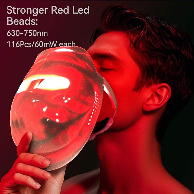 ZOVIE LED Light Therapy Mask - Flexible Silicone, Red & Near-Infrared Light for Skin Face Mask, 10 Pound (Pack of 1)