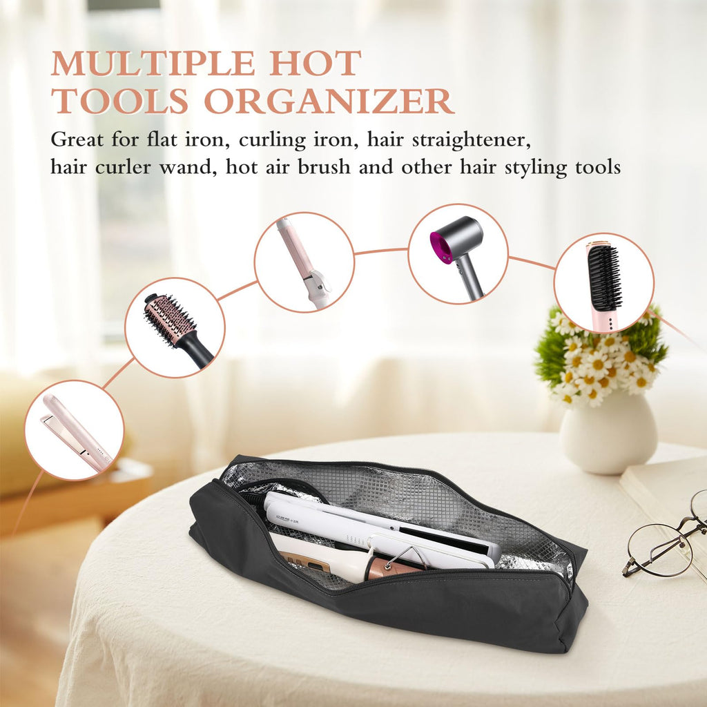 Suafrnut Professional Heat Resistant Hot Hair Tools Organizer Bag