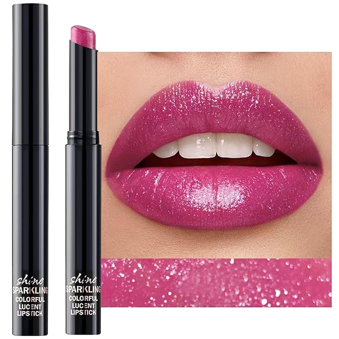 TWLBXMG Purple Lipstick For Women Matte Nude Glitter Shimmer Metallic Highly Pigmented Moisturizing Lip stick Hypoallergenic Waterproof Long Lasting Lipsticks Quick Makeup Lightweight Portable 03#