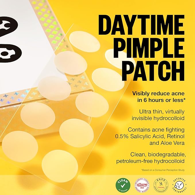 PEACE OUT Acne Day Dot Invisible Hydrocolloid Pimple Patches (40 count)