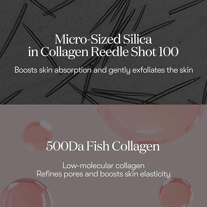 VT COSMETICS Collagen Reedle Shot 100 2-Step Hydrogel Mask (34.5g x 4ea), Firming & Elasticity Care, Exosome 500Da, Fine Lines, Hydrating Overnight Melting Mask, Korean Skincare, Facial Gel Mask