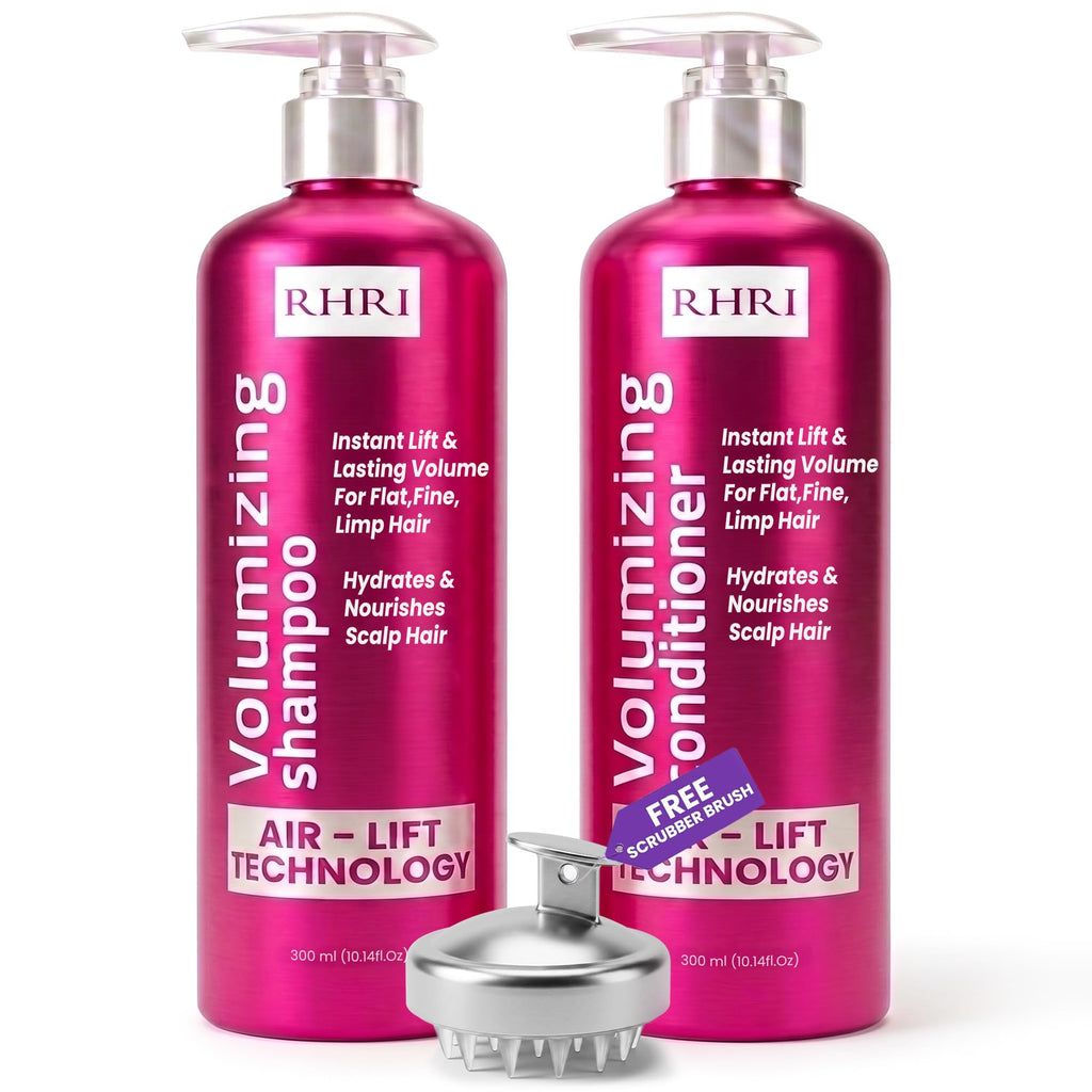 Volumizing Shampoo and Conditioner Set for Fine Hair, Boosts Volume & Shine