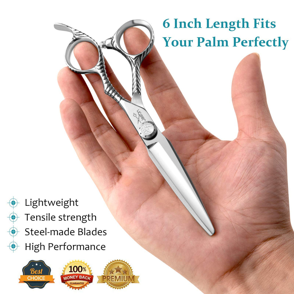 JASON Hair Cutting Scissors Shears - 6" Professional Barber Shear Haircut