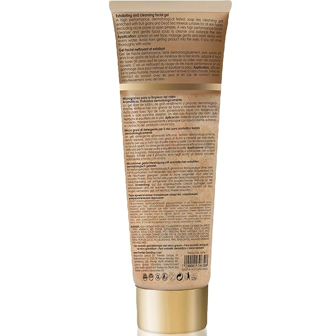Premier Dead Sea Apricot Facial Exfoliating Gel w/Dead Sea Minerals 4.25oz