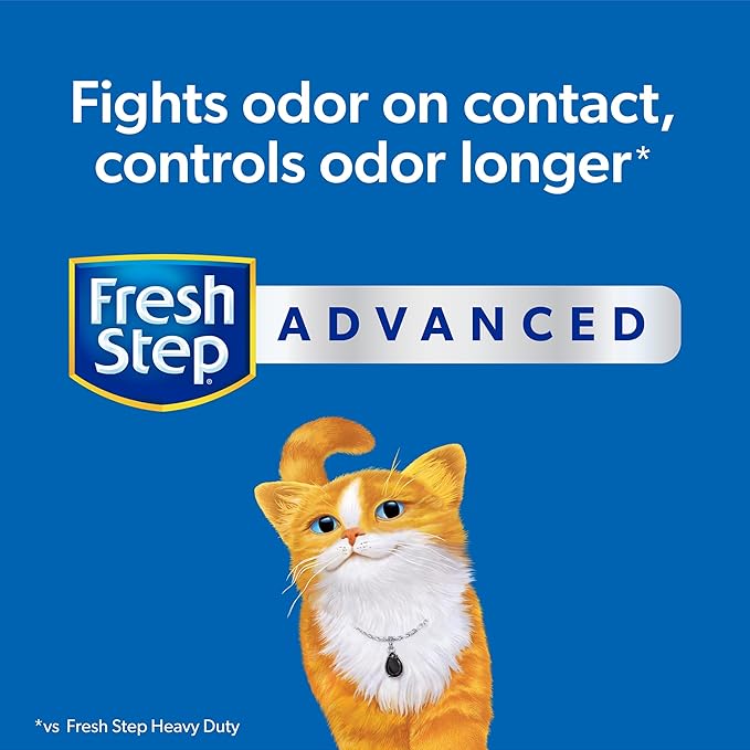 Fresh Step Heavy Duty Odor Block Advanced Multi Cat Clumping Litter with Febreze, 17.5 lb (Package May Vary)