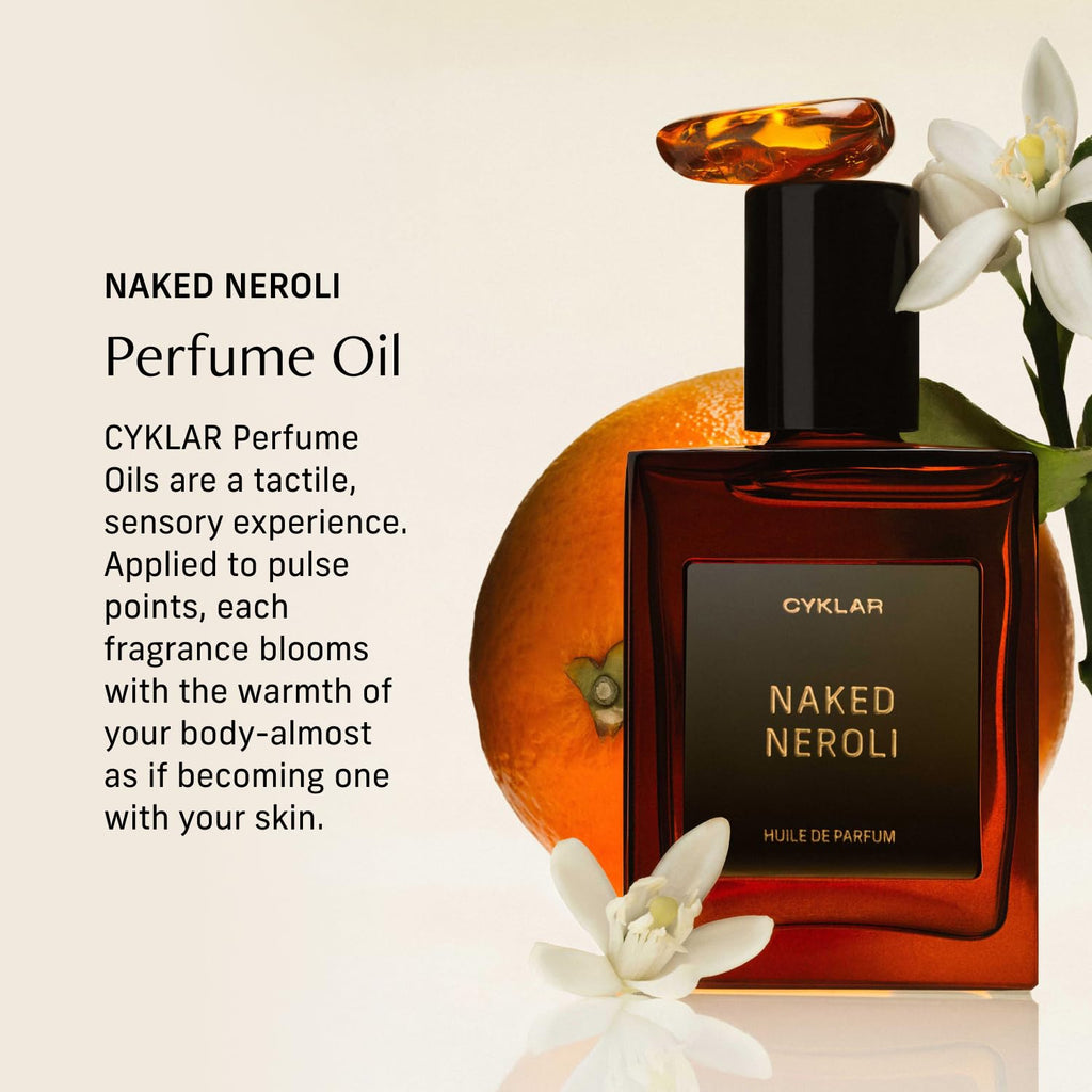 CYKLAR Perfume Oil for Skin – Naked Neroli Scent – Delicate & Sun-Soaked Perfume Fragrance with Neroli, Mandarin & Amber Notes – Travel-Friendly 15ml