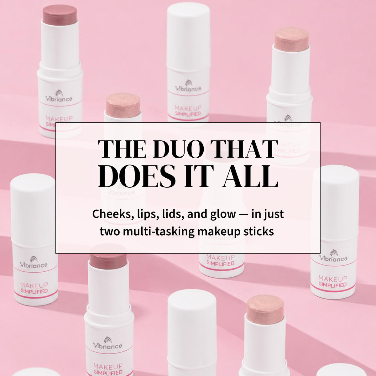 Vibriance Makeup Simplified Bundle, Cream Blush and Highlighter Stick