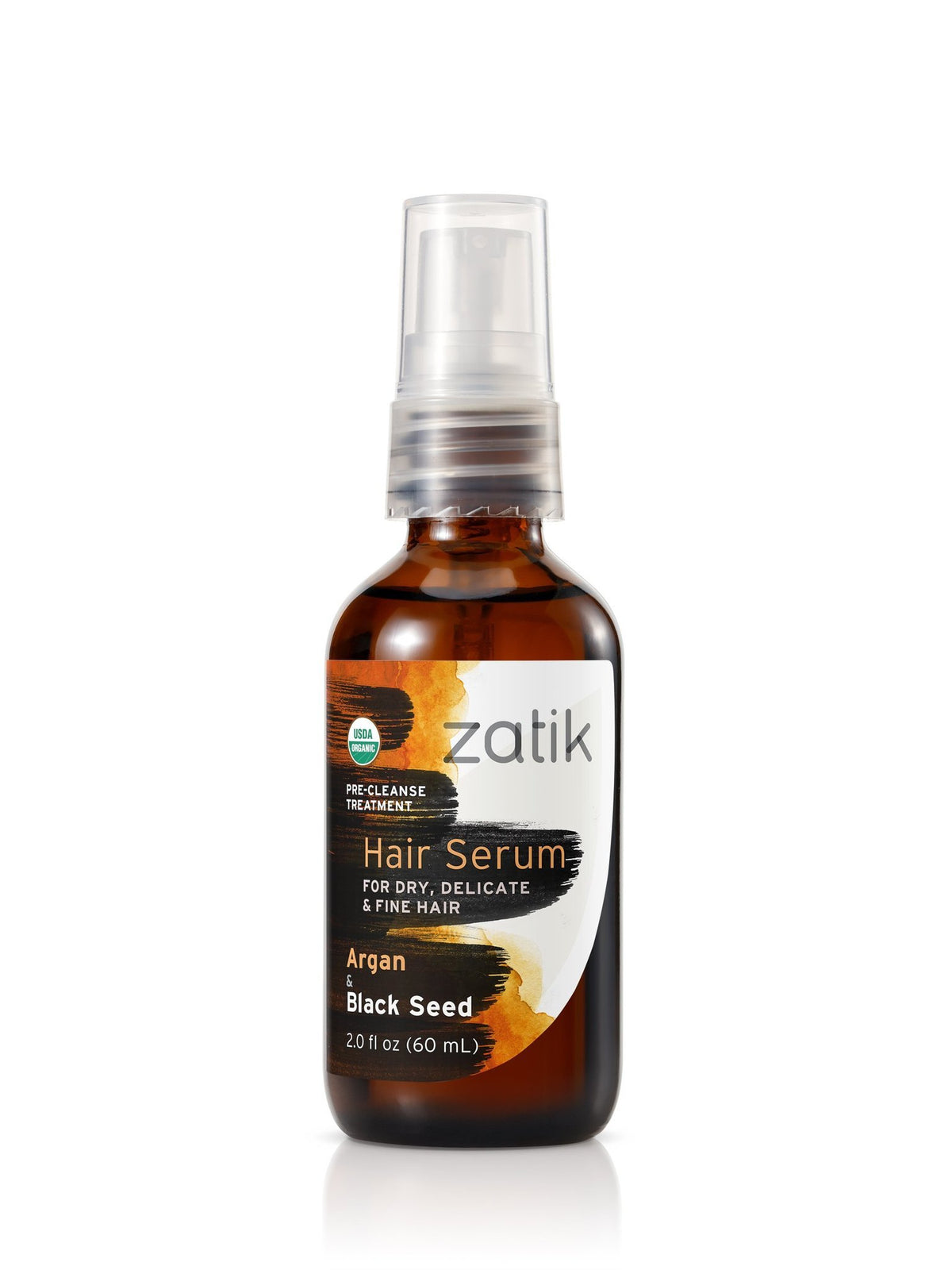 Zatik Naturals Hair Serum with Argan & Black Seed Organic Oil, 2.0 fl oz