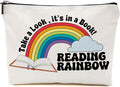 Book Lovers Gifts for Women Readers Makeup Bag, Reading Gifts Cosmetic Bag