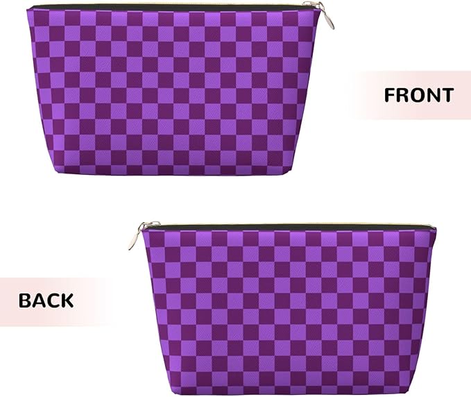 Dultua Mothers Day Gifts Makeup Bag Purse Cosmetic Bag Travel Toiletry Leather Make Up Bags for Mom Wife Women Daughter Elegant Purple