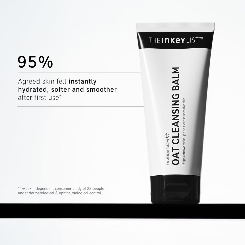The INKEY List Oat Cleansing Balm 5 Fl Oz/150ml, Dissolves Makeup, Nourishing Skincare, Gentle Cleanser, Vegan Friendly, Suitable For All Skin Types