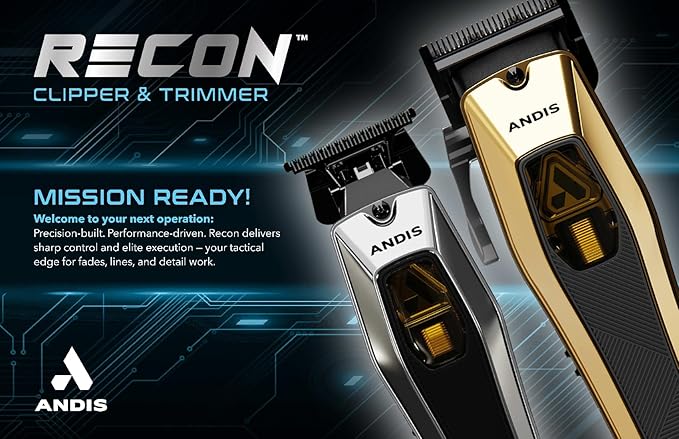 Andis Recon Professional Barber Vector Motor Hair Clipper, Phaze Blade