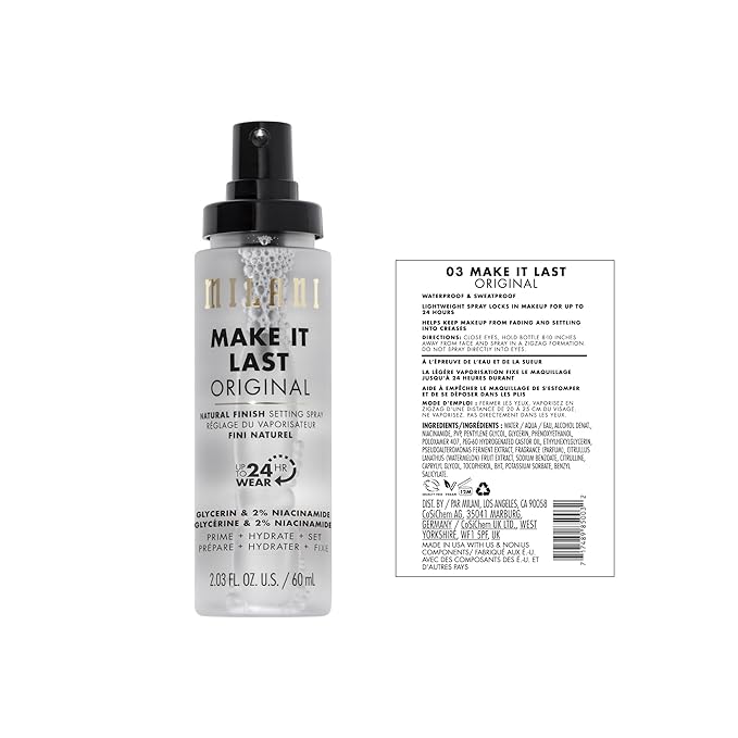 Milani Make It Last Original Natural & Dewy Finish Setting Spray 2-Pack
