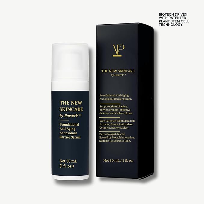 Regenerative Anti Aging Barrier Repair Face Serum for Sensitive Skin - Hydrating Face Moisturizer - Argan Moss Stem Cells - Astaxanthin, Ceramides, Beta Glucan, Squalane - Retinol Alternative - PowerV