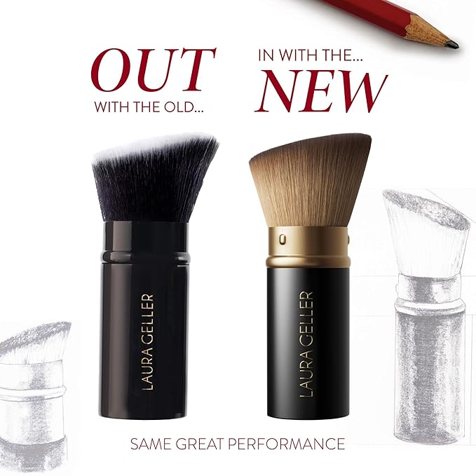 LAURA GELLER NEW YORK Cosmetic Professional Makeup Brushes - Cruelty-Free 02 Retractable Angled Kabuki Brush