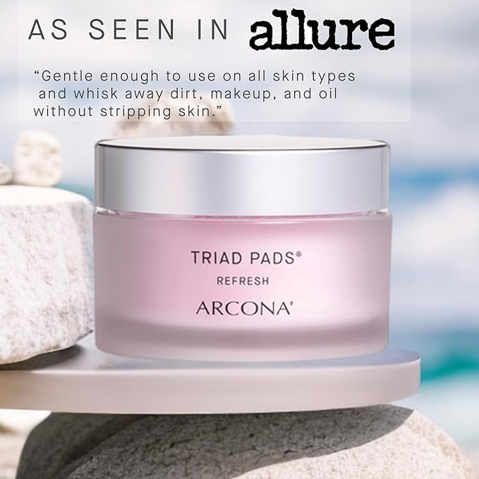ARCONA Cranberry Triad Milky Toner Pads – Vegan Milky Toner for Face | Brightening & Hydrating Rice Toner for Face | Phyto-Nutrients & Essential Fatty Acids (45 Count)