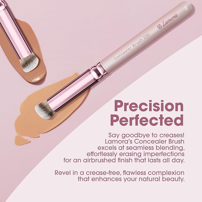 Lamora Concealer Makeup Brush - Small Angled Under Eye Nose Contour Brush