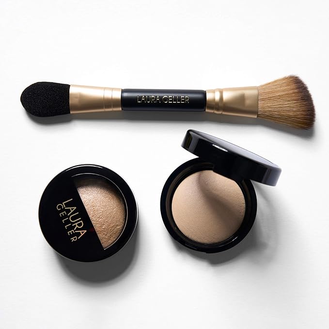 LAURA GELLER NEW YORK Cosmetic Professional Makeup Brushes - Cruelty-Free - 10 Dual-Ended Highlighter Brush