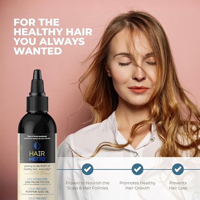 Pumpkin Seed Oil with Saw Palmetto Extract for Hair Growth – 10X Potency Targeted Scalp Treatment with Castor, Lavender Scent & Rosemary Oil for Growth, Stronger, Fuller Hair 4oz (118ml)