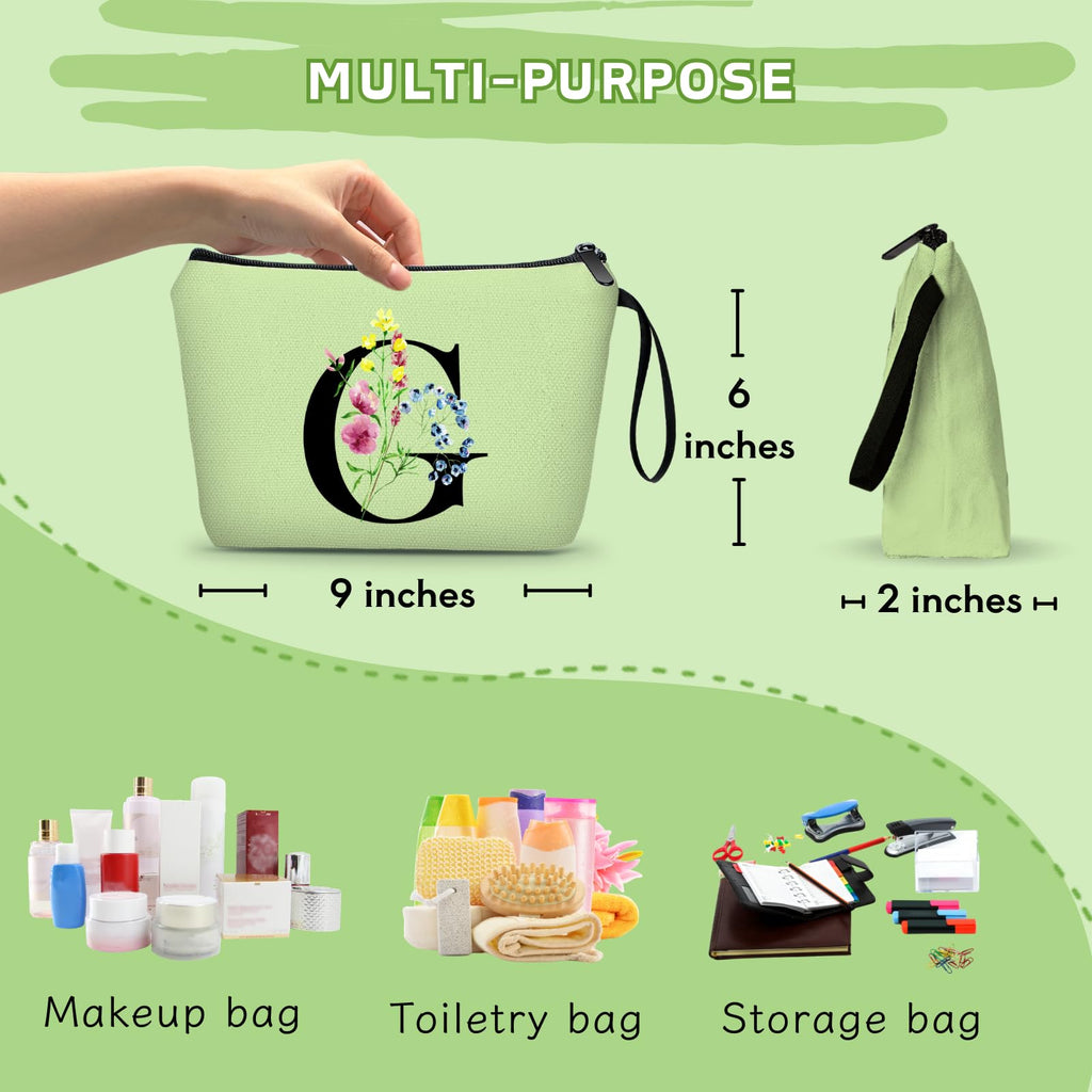 SEAMOON Maid of Honor Friendship Birthday Gifts for Women Her Aunt Sister Bridesmaid Coworkers Bride Personalized Makeup Cosmetic bag with Mirror Mothers Day Christmas Graduation G