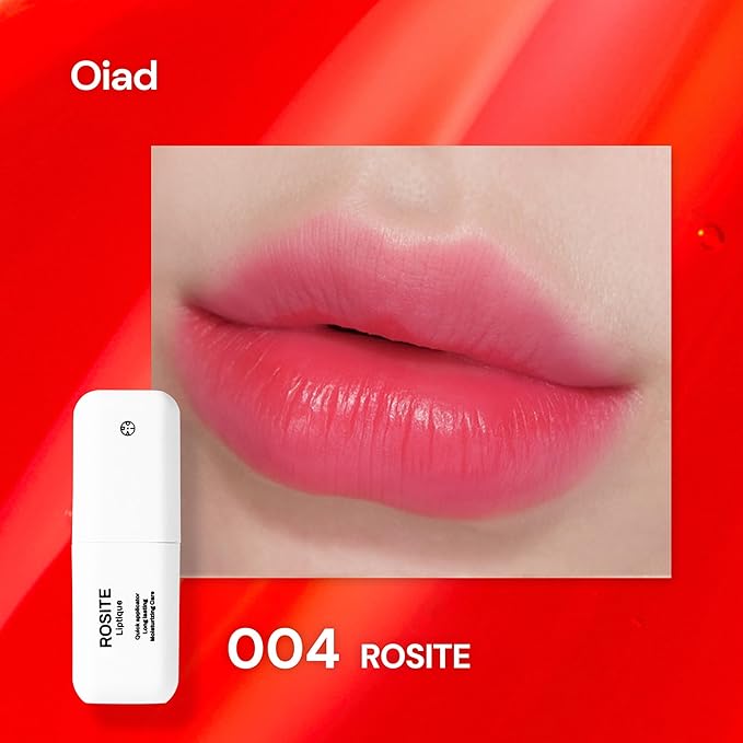 Oiad Liptique Lip Plumping Stain Peel Off - 24 Hour Long Lasting Lip Tattoo, Waterproof & Transfer Proof, Nourishing & Hydrating Peel off Korean Lip Tint for Women (004 ROSITE)
