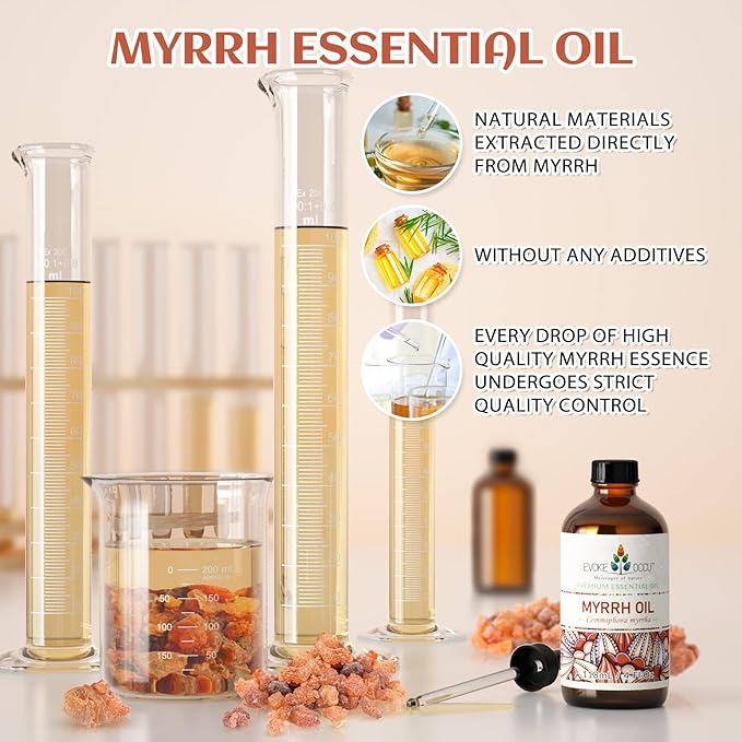 EVOKE OCCU Myrrh Essential Oil for Skin, Massage & Diffuser