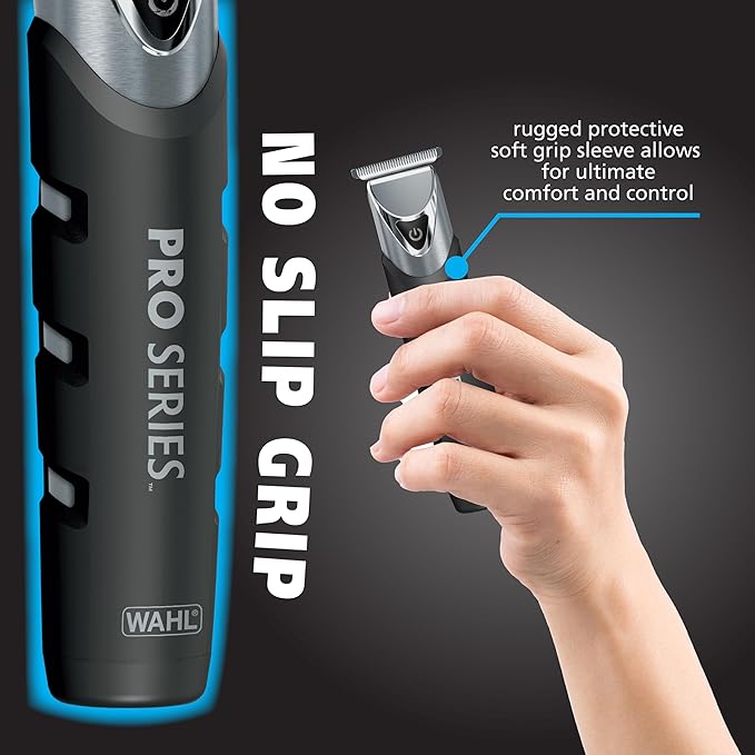Wahl USA Pro Series Stainless Steel Cordless USB Beard Trimmer for Men
