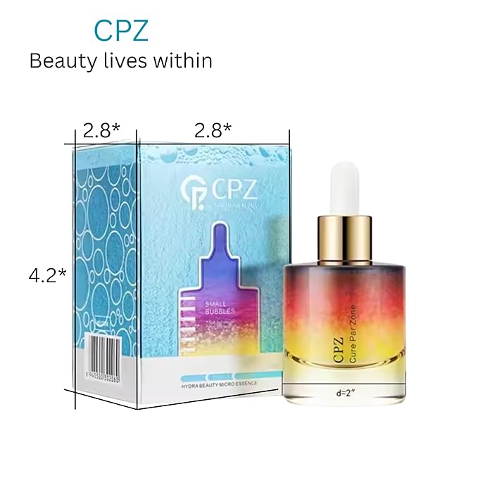 CPZ Bubble Radiant Micro Essence Face Serum | Coenzyme Q10, Niacinamide, Panthenol & Vitamin E | Daily Hydrating Serum | 45ml