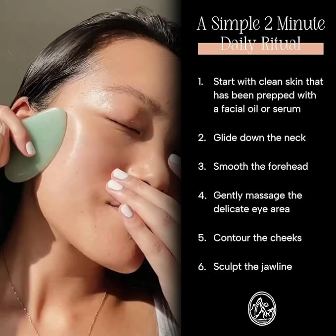 Mount Lai - The Stainless Steel Gua Sha Facial Lifting Tool | Face Sculpting Tool for Skin Care | Guasha Tool for Face and Body | Facial Massage Tools to Relieve Muscle Tension and Reduce Puffiness