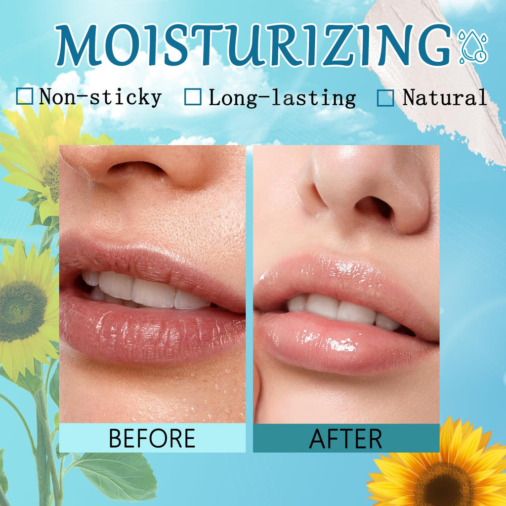 4pcs Lip Tint Hydrating, Moisturizing Lip Oil Balm, Long Lasting Waterproof Lip Gloss Non-Stick Cup Lipstick Set, Natural Ingredients Strong Moisturizing Lipstick