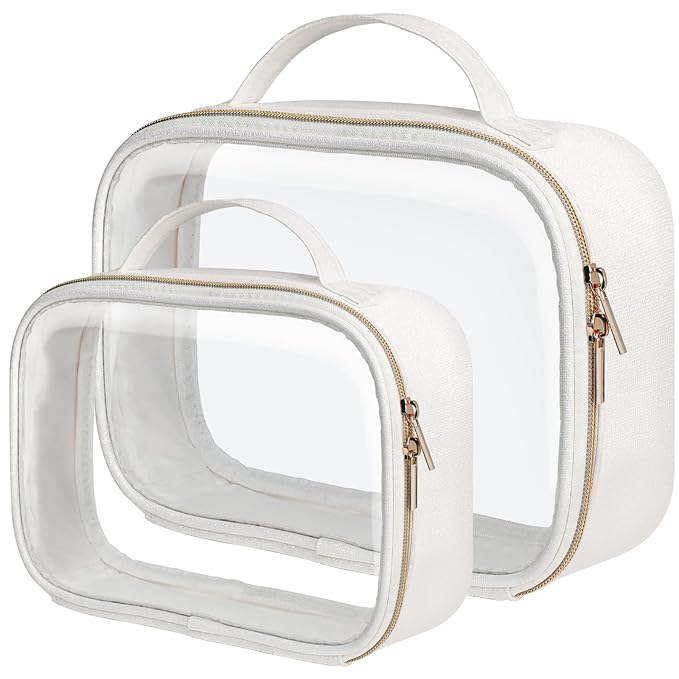 PACKISM Clear Makeup Bag - 1 Medium for Carry-on 1 Large Checked Luggage