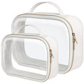 PACKISM Clear Makeup Bag - 1 Medium for Carry-on 1 Large Checked Luggage