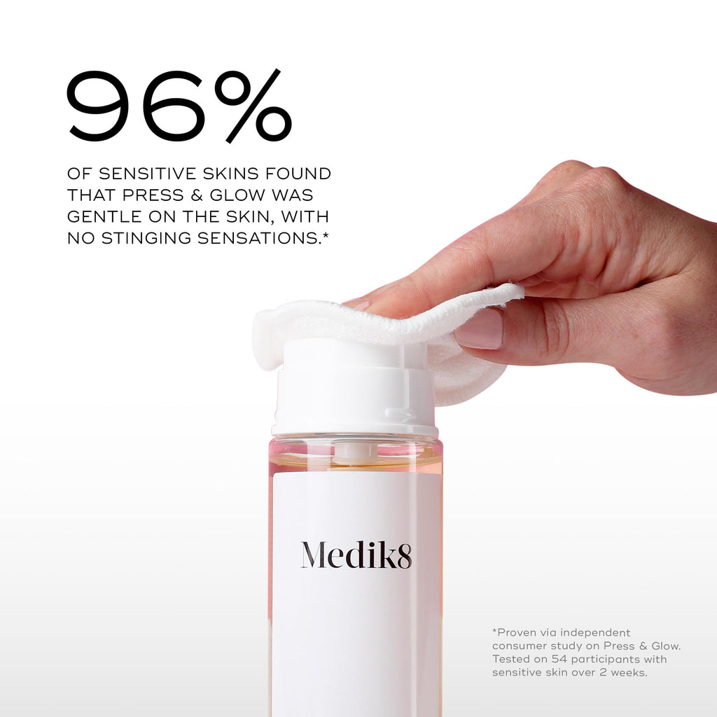 Medik8 Press & Glow PHA Gentle Daily Exfoliating Face Toner 6.7 oz