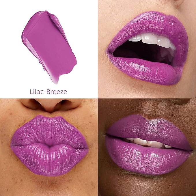 ilembane Light Purple Hydrating Lipstick, Glossy Tinted Lip Balm - Lilac