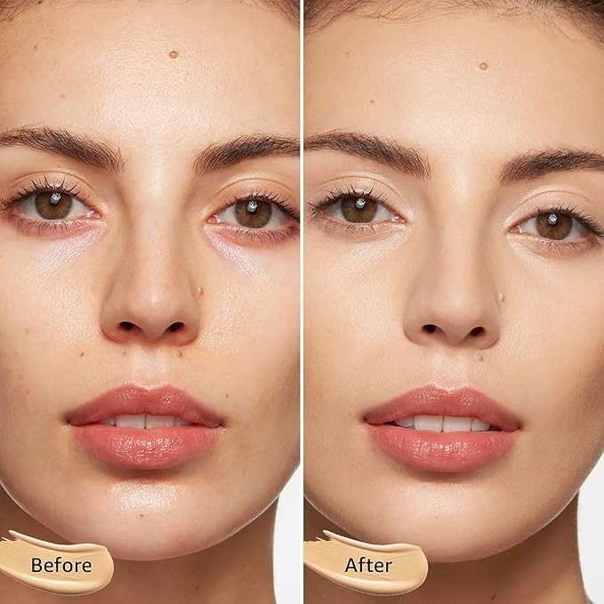 Air Cushion CC Cream Mushroom Head Foundation, Moisturizing BB Cream Makeup Long Lasting, Cushion Foundation Even Skin Tone for Oily & Combination Types (Buff Beige)