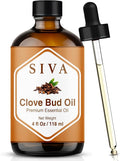 Siva Clove Bud Essential Oil, Glass Bottle with Dropper, 4 Fl Oz (118 ml)
