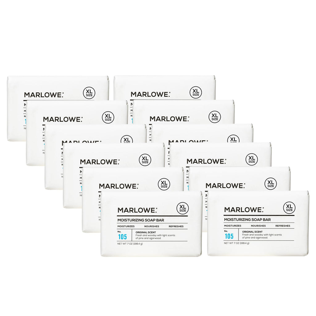 MARLOWE. Bar Soap for Men, Moisturizing Body Soap,Sage + Fir, 7 oz(12 Bars)