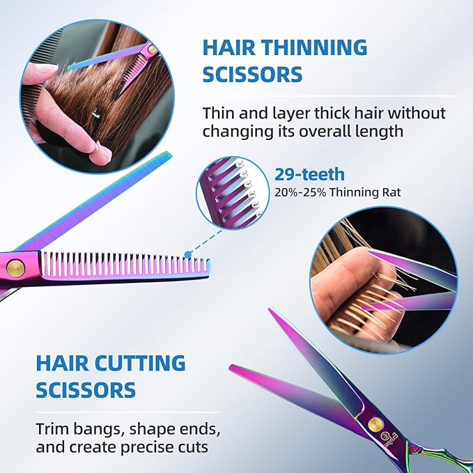 Ethyxe Hair Scissors Shears Professional - 6.5-Inch Barber Scissors Set
