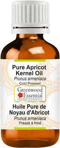 Greenwood Essential Pure Apricot Kernel Oil (Prunus armeniaca) 100% Natural Therapeutic Grade Cold Pressed for Personal Care 15ml (0.50 oz)