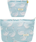 getgto 2 Pcs Makeup Bags, Large Cosmetic Bag Travel Toiletry Bag