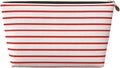 Dultua Mothers Day Gifts Makeup Bag Purse Cosmetic Bag Travel Toiletry Leather Make Up Bags for Mom Wife Women Daughter White Red Line