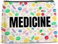 UPNEGE Medicine Cosmetic Bag Gifts for Women Friends Doctor Nurse Healthcare Professionals Colorful Medical Makeup Bag Zipper Pouch