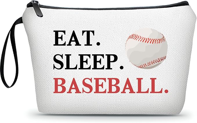 ARIOSEY Baseball Themed Travel Makeup Bag, Multifunctional Cosmetic Case, Multicolour, Women's Gift for Mom, Sister, Friend, Travel/On-the-go, Daily Use, Toiletry