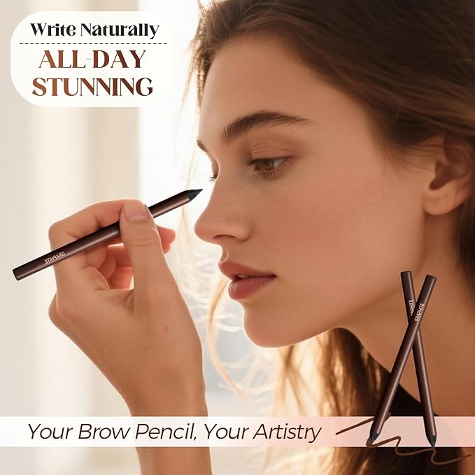 Eyeliner Pencil, Long Lasting Smudge-Proof Professional Eyeliner, Smooth and Easy to Apply, Effortlessly Create Any Look (Brown)
