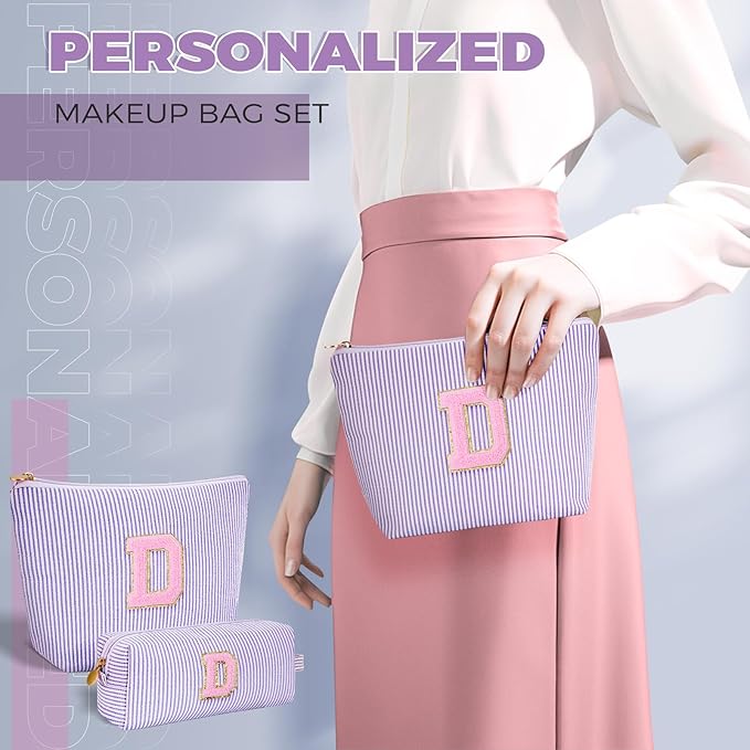 Btffitting Gifts for Teen Girls Women - Birthday Gifts for 10 11 12 13 14 15 16 17 18 Years Old Girl,Makeup Bag Cosmetic Bag,Teacher Gift Trendy Stuff Toiletry Bag - Lavender,D