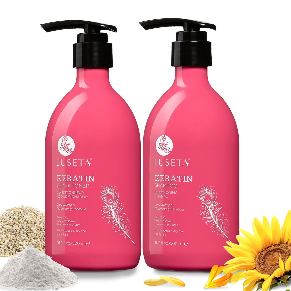 Luseta Glossy Pearl Shampoo and Conditioner Set Color Safe