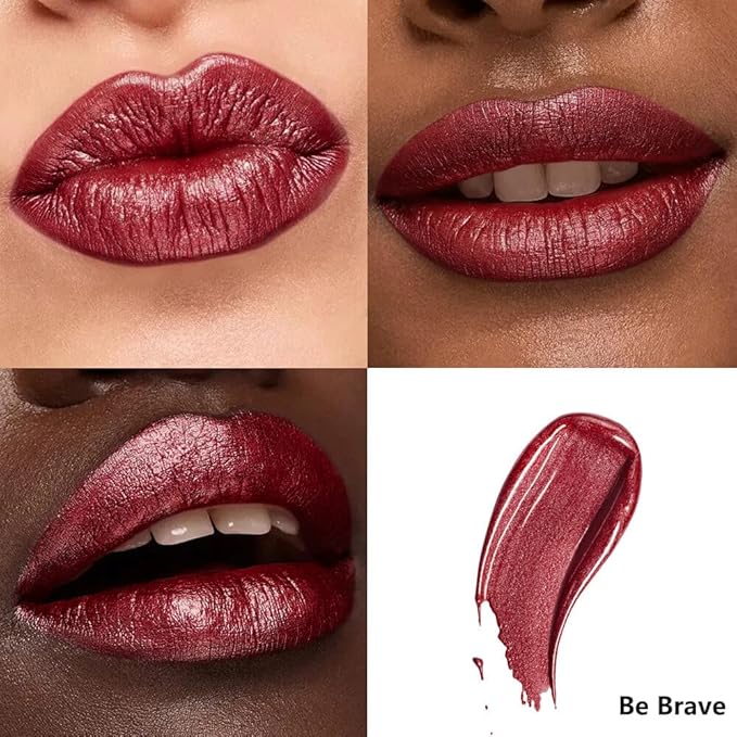 ilembane Burgundy Metallic Liquid Lipstick, Long Lasting - Be Brave