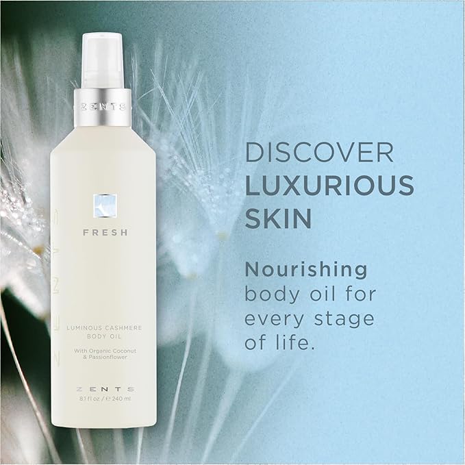 Zents Luminous Cashmere Body Oil (Fresh Fragrance) 8 fl oz