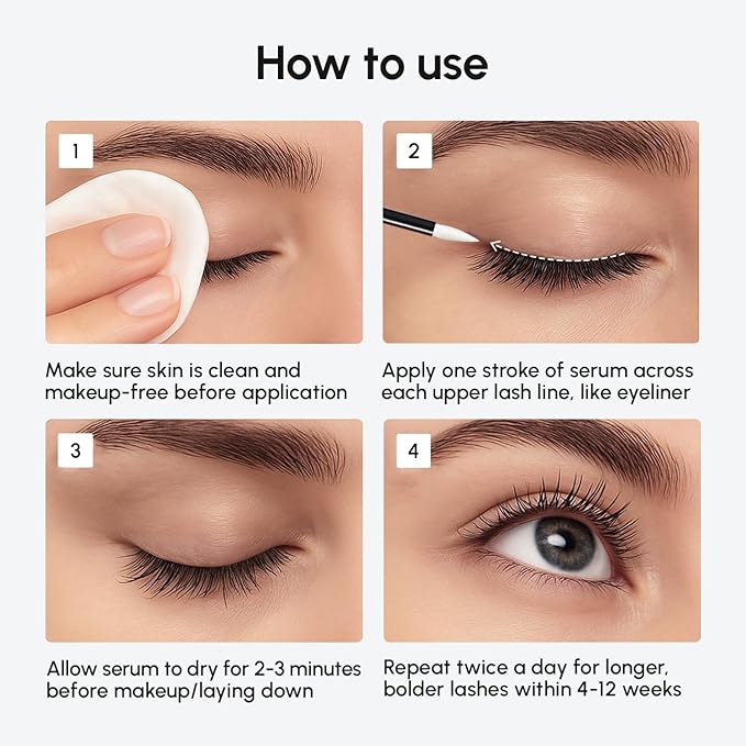 MAREE Eyelash Serum To Grow Lashes & Brows – Eye Lash Serum for Eyelash Growth Without Prostaglandin – Rapid Enhancing Lash Growth Eyebrow Boost Oil – Sérum De Pestañas Suero Para Pestañas Crecimiento